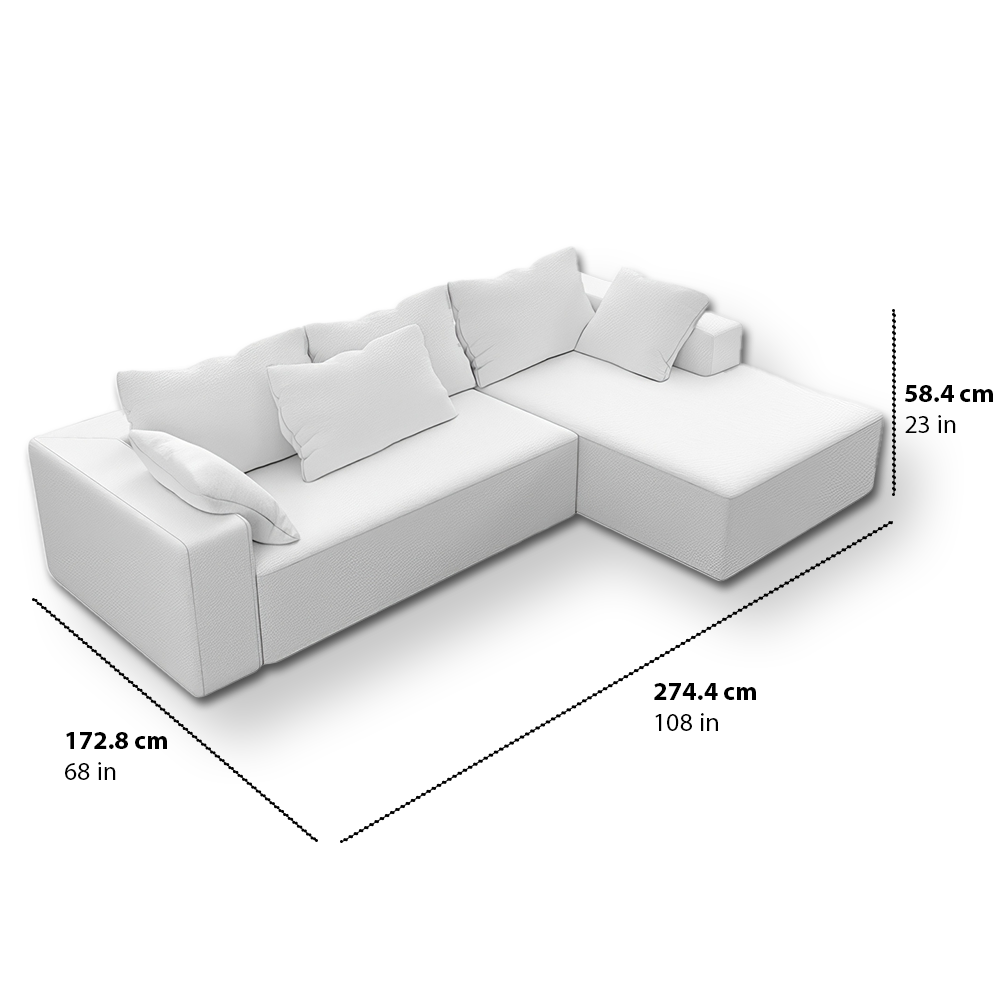 Big blue sectional sofa