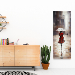 Canvas 16 x 48 - Quiet walk in the rain