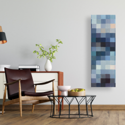 Toile 16 x 48 - Paysage montagneux pixelisé