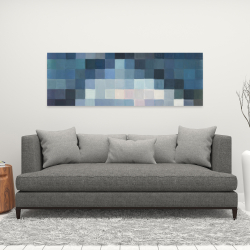 Toile 16 x 48 - Paysage montagneux pixelisé