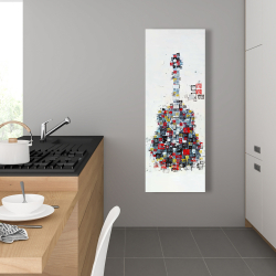 Toile 16 x 48 - Guitare abstraite géométrique