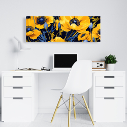 Toile 16 x 48 - Jaune et bleu