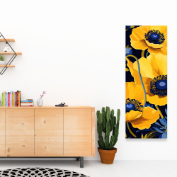 Toile 16 x 48 - Jaune et bleu