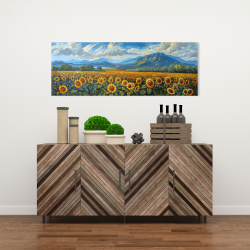 Canvas 16 x 48 - Sunflower field