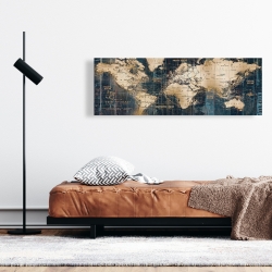 Canvas 16 x 48 - Abstract world map