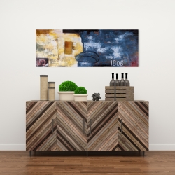 Canvas 16 x 48 - Abstract art with numbers
