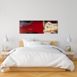 Toile 16 x 48 - Oeuvre abstraite avec chiffres