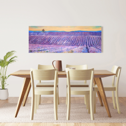 Canvas 16 x 48 - Landscape of a field of lavender
