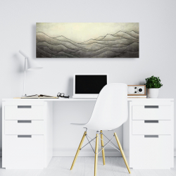 Canvas 16 x 48 - Desaturated waves