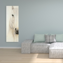 Toile 16 x 48 - Demi-portrait d'un cheval souriant