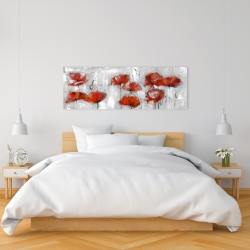 Canvas 16 x 48 - Abstract poppies
