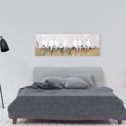 Toile 16 x 48 - Oiseaux abstraits perchés