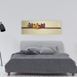 Toile 16 x 48 - Famille d'oiseaux