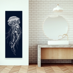 Toile 16 x 48 -  illustration détaillée d'une méduse