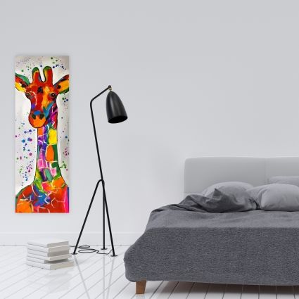 Girafe abstraite et colorée avec éclats de peinture
