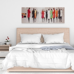 Toile 16 x 48 - La silhouette du peuple dans la rue