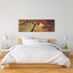 Canvas 16 x 48 - Red flowers tree