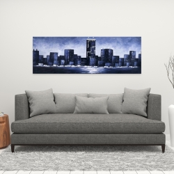 Canvas 16 x 48 - Dark blue cityscape