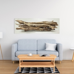 Toile 16 x 48 - Bois flotté laissé par la mer