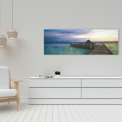 Canvas 16 x 48 - Boardwalk with sunset
