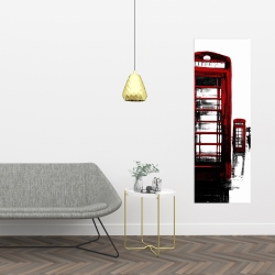 Canvas 16 x 48 - Telephone box and big ben of london