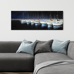 Canvas 16 x 48 - Fishing boats at the marina