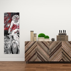 Toile 16 x 48 - Cycliste professionnel rouge