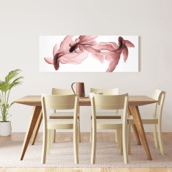 Toile 16 x 48 - Poissons betta rouge