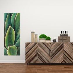 Toile 16 x 48 - Plante d'agave à l'aquarelle