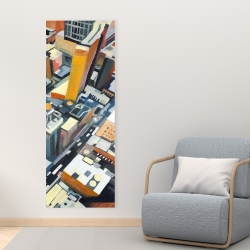 Canvas 16 x 48 - High top view of buildings in new york
