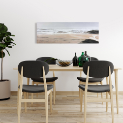 Toile 16 x 48 - Nuageux à la plage