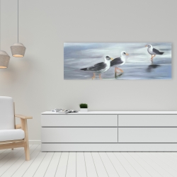 Canvas 16 x 48 - Three gulls