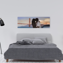 Canvas 16 x 48 - A loving couple in san francisco