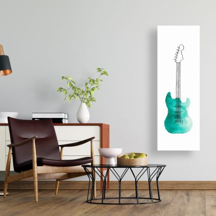 Guitare électrique turquoise