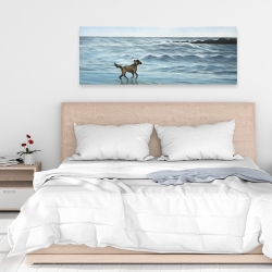 Canvas 16 x 48 - Dog on the beach