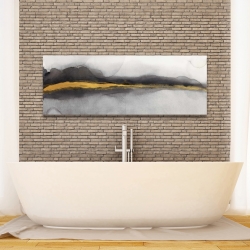 Canvas 16 x 48 - Gold stripe abstract