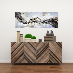 Canvas 16 x 48 - Texturized abstract wave