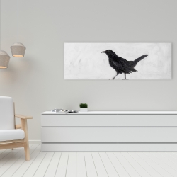 Toile 16 x 48 - Corbeau solitaire