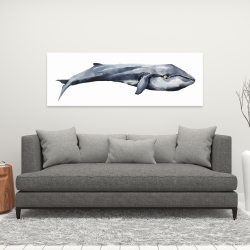 Toile 16 x 48 - Baleine en aquarelle