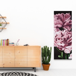 Toile 16 x 48 - Pivoines roses