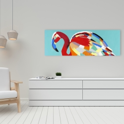 Canvas 16 x 48 - Abstract flamingo