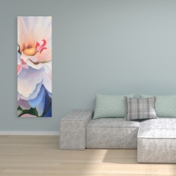 Toile 16 x 48 - Fleur aux teintes pastel