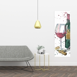 Toile 16 x 48 - Bouteille de vin rouge