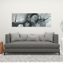 Canvas 16 x 48 - Textured wooden logs
