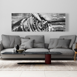 Canvas 20 x 60 - Vintage airplane propeller