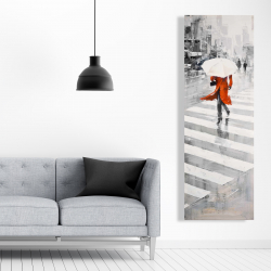 Toile 20 x 60 - Jour pluvieux dans la ville