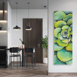 Toile 20 x 60 - Succulent à l'aquarelle
