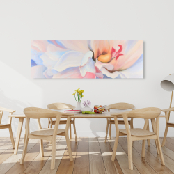 Toile 20 x 60 - Fleur aux teintes pastel