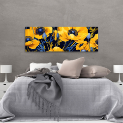 Toile 20 x 60 - Jaune et bleu