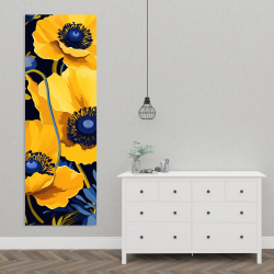 Toile 20 x 60 - Jaune et bleu